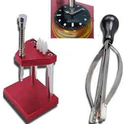 Kit de herramientas de prensatelas para reparación de relojes, removedor de mano, extractor de émbolo, accesorio para herramientas de relojero