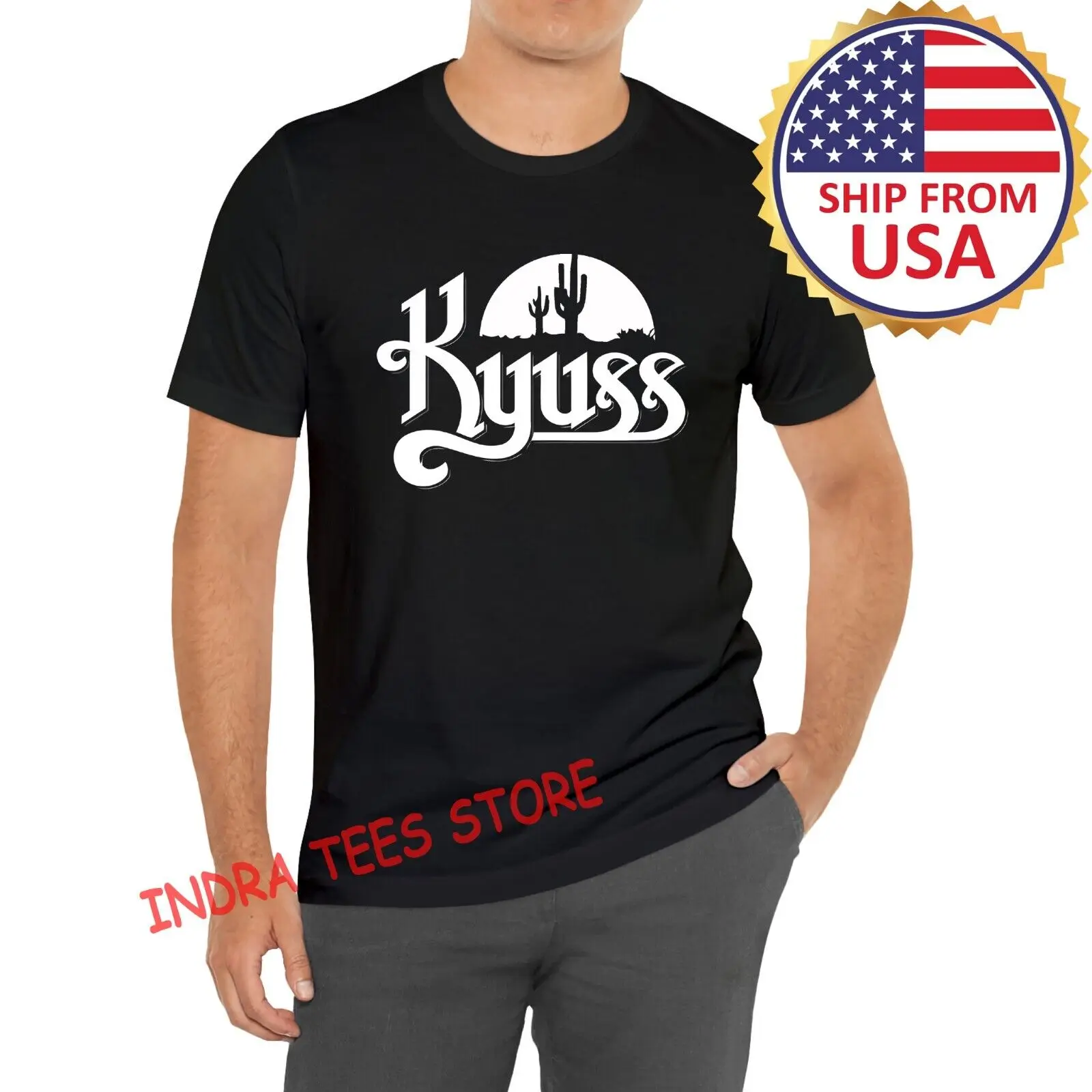 Kyuss Simple Black T-Shirt Size S - 5XL