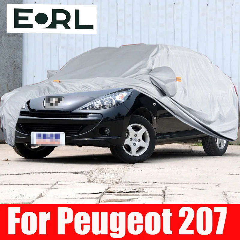 

Full Car Covers Outdoor Sun UV Protection Dust Rain Snow Oxford cloth Protective For Peugeot 207 Accessories