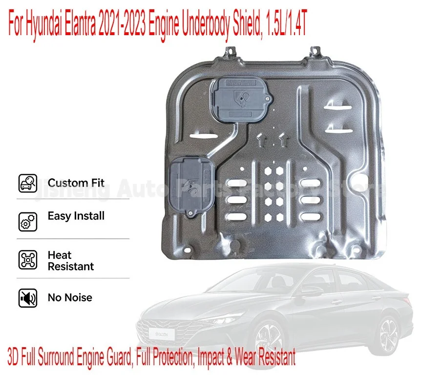 Engine Skid Plate Chassis Guard for Hyundai Elantra 2021-2023 1.5L 1.4T Original Hole Engine Under Cover Protection Plate