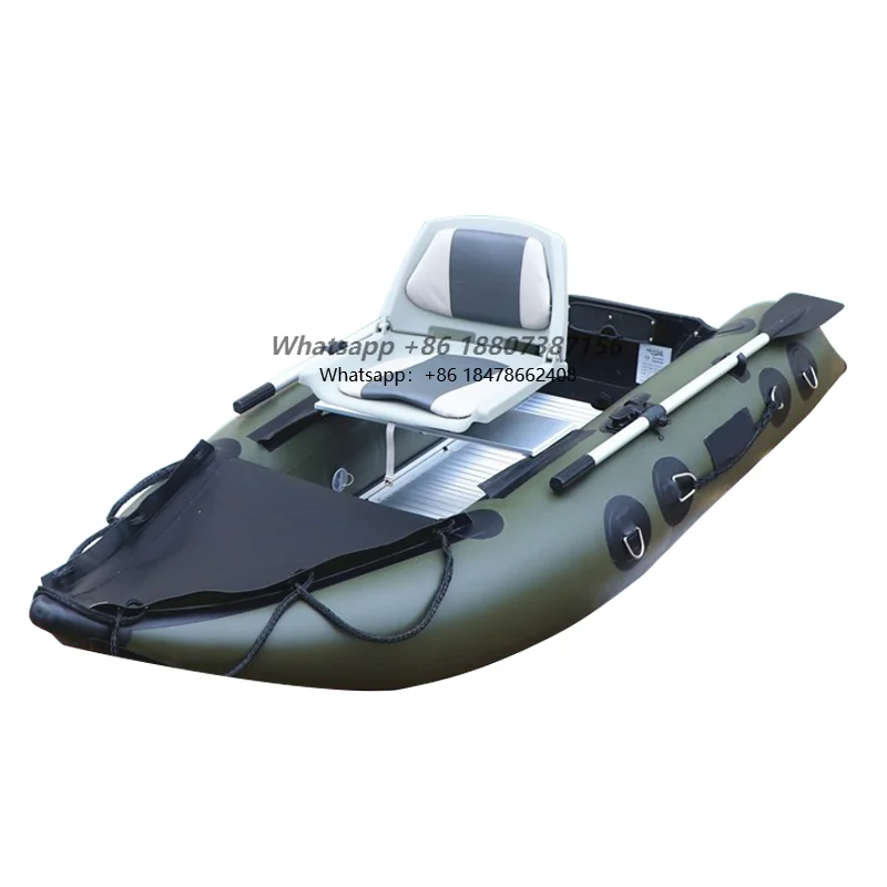 

Hot 2.75 meters assault fishing speed yacht dinghy kayak 0.9mm PVC inflatable boat stable drifting 0.9mm PVC stable drifting