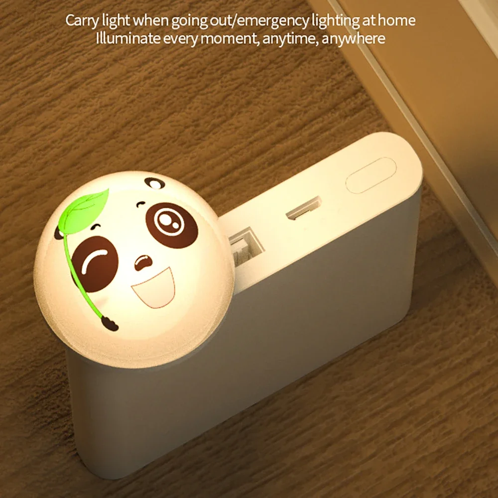 1/5Pcs Mini USB Plug Lamps Cartoon Eye Protection Reading Book Light Computer Mobile Power Charging USB Small Round LED Light