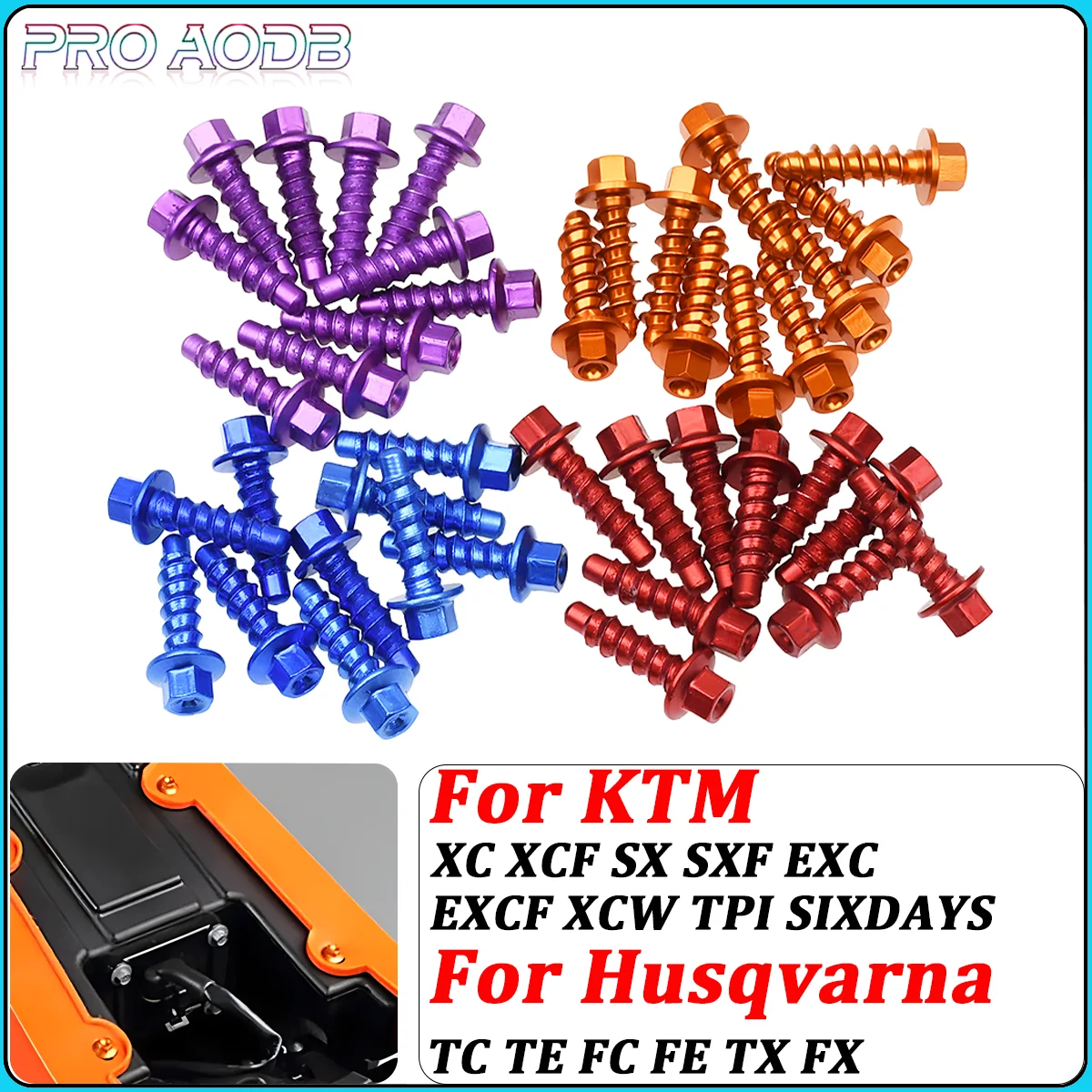 

10Pcs Dirt Bikes Self Tapping Screw Bolt Kit For KTM XC XCF SX SXF EXC XCW EXCF TPI Six Days 125-530cc 2004-2022 2023 2024 2025