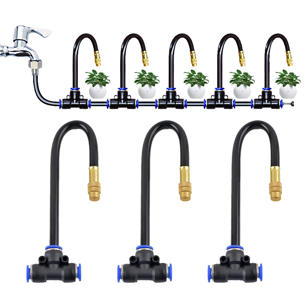 10-20M zestaw systemu chłodzenia mgłą do gięcia giętki elastyczny System nawadniania w szklarni ogrodowego dysza opryskiwacza