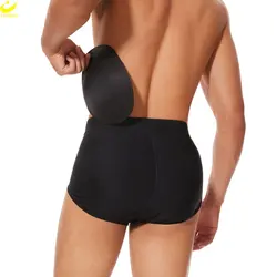 LAZAWG Men Padded Butt Lifter Panties Tummy Control Hip Enhancer Shorts Push Up Booty Butt Lifting Underwear