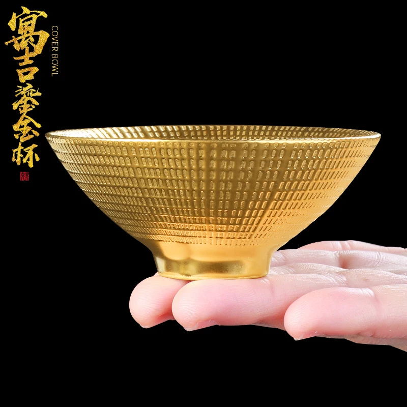 

Jiang Xian Gilding Cup Ceramic Cup Handmade Gilding Health Master Cup Single Cup Large Tea Cup Tea Cup Gift Box