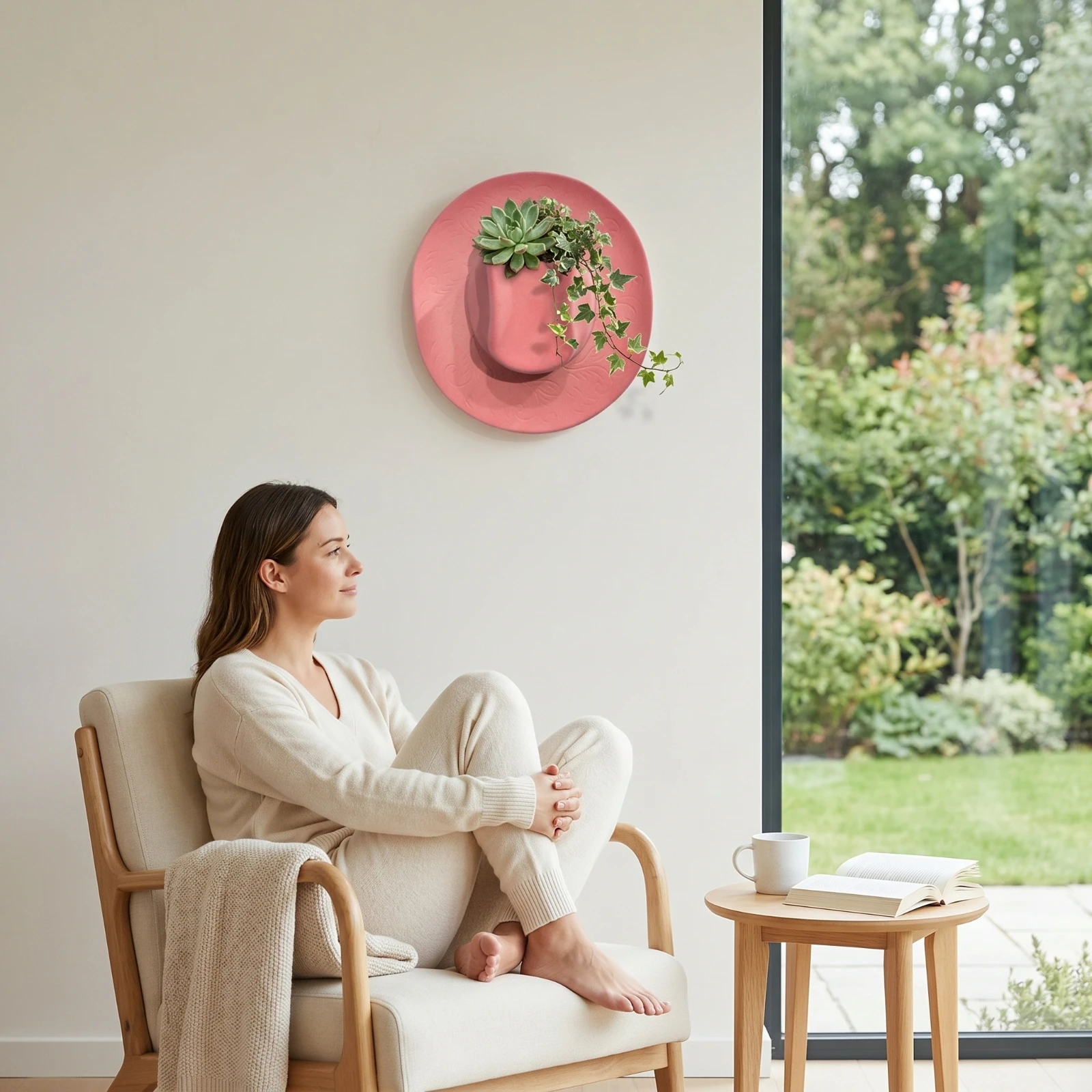 Hat Shaped Vase Chic Wall Vase Wall Pocket Stylish Decor Compact for Living Room, Bedroom