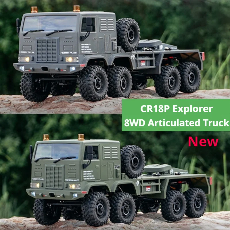 

Hobby Plus 1:18 CR18P Explorer Remote Control Electric 8WD All-Wheel Steering Climbing Vehicle Truck Off-Road Vehicle RTR
