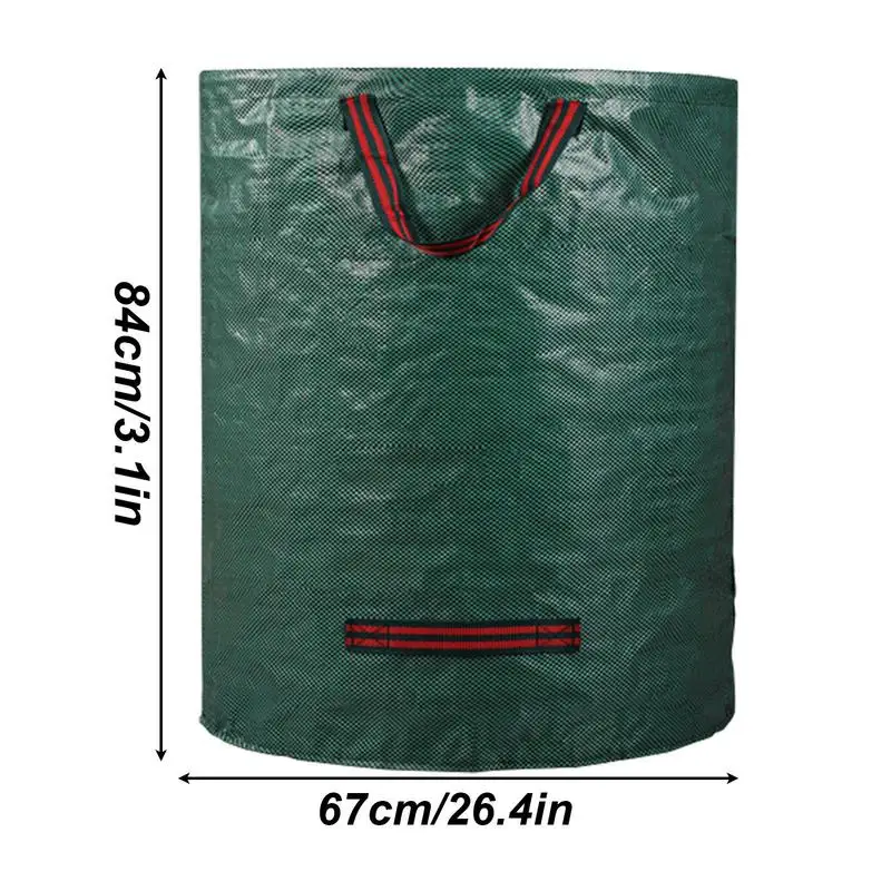 Reusable Heavy Duty Gardening Bags Reusable Yard Debris Bags Heavy Duty Leaves Capacity Trash Can With Handles For Leaves Waste