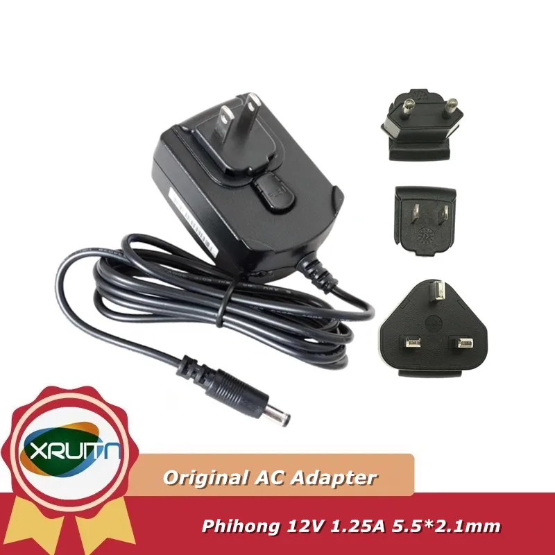 Genuine Phihong PSA15R-120P 12V 1.25A 15W 5.5*2.1mm Switching Power Supply AC Adapter Adaptor Charger