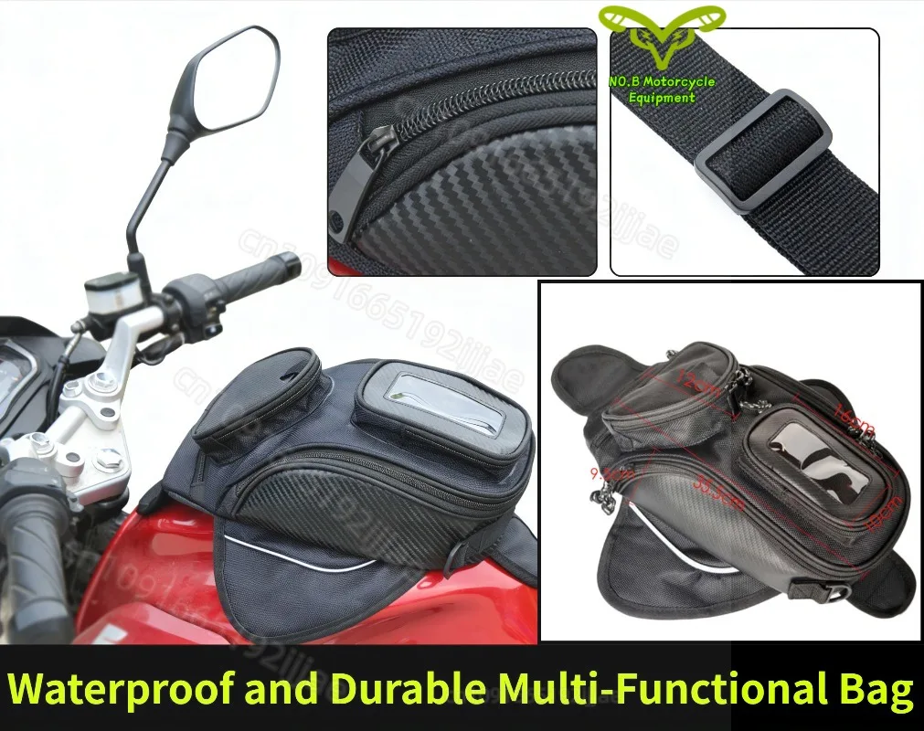 

Motorcycle Tank Bag Magnetic Fuel Tank Bag with Touch Screen Phone Holder Waterproof Motorbike Storage Bag Casco Moto Capacete