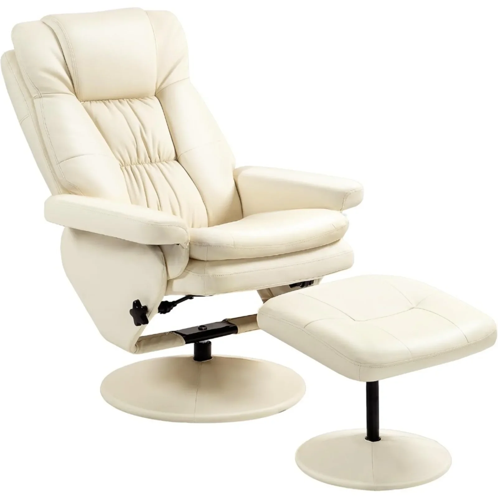 Fauteuil inclinable américain avec bitions oman, fauteuil inclinable en cuir PU, pied inclinable et repose-pieds