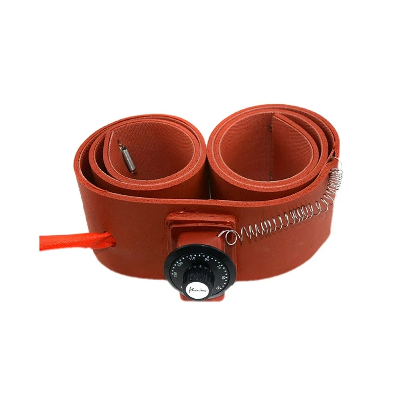 110V 220V Silicone Heating Pads Temperature Controller Thermostat Thickened Rubber Layer Foam Plate Mat for Oil Tank Drum Barrel