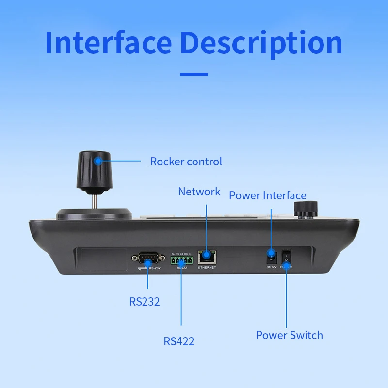 Imagem -03 - Controlador do Joystick Ptz Onvif Ptz 4d Lcd Poe do Apoio Banco do Poder Crédito