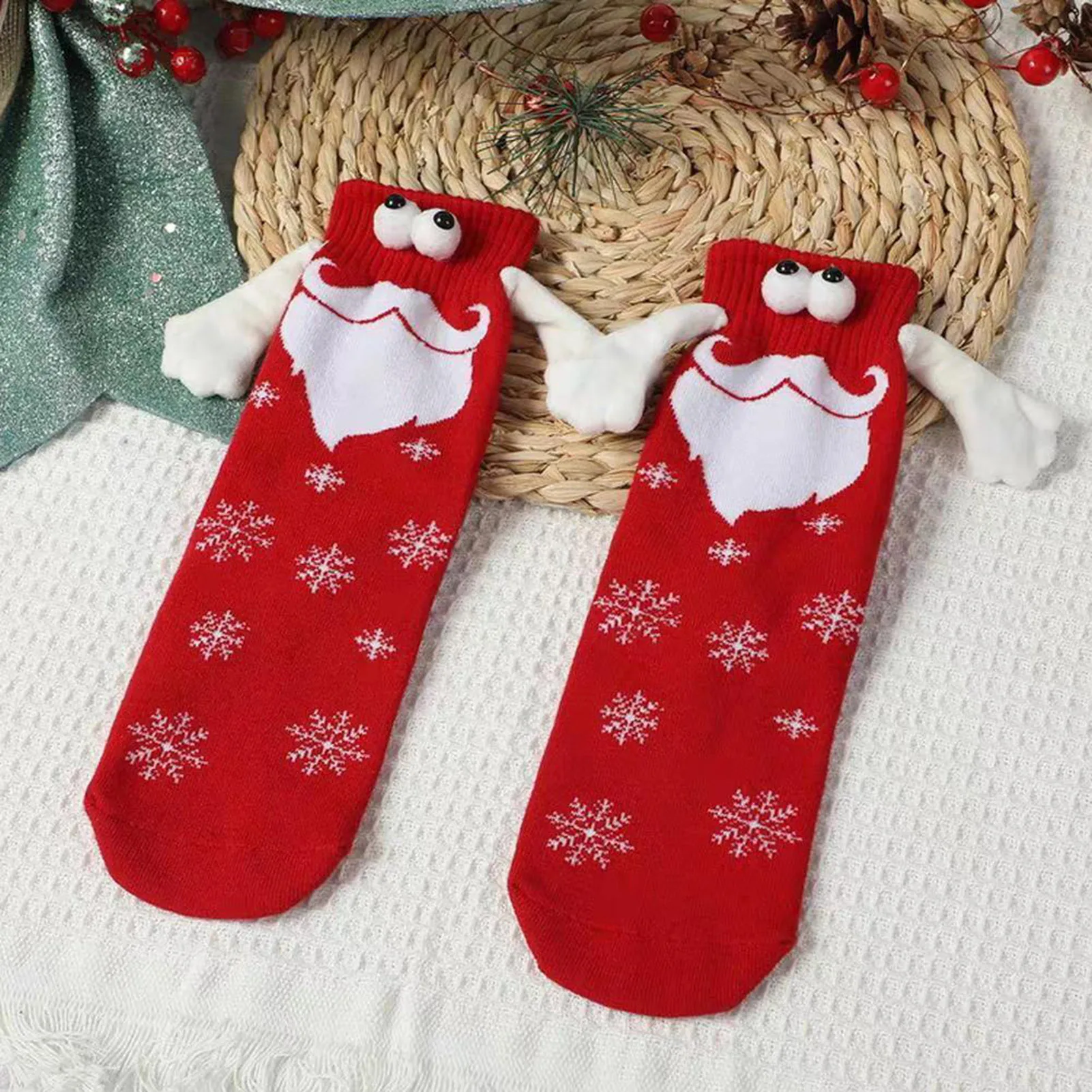 Halloween Holding Hands Socks for Couples Cute Kawaii Couple 3D Doll Socks regalo per fidanzato fidanzata