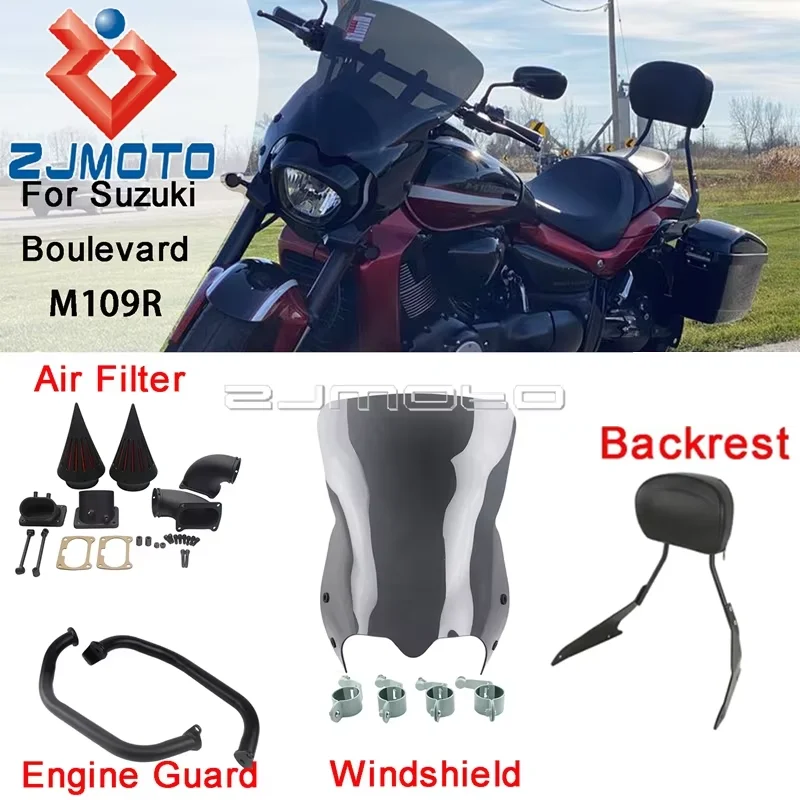 

Motorcycle Frame Cover Guard Windscreen Engine Guard Air Cleaner Handle Bar Riser Backrest Accessorie For Suzuki Boulevard M109R