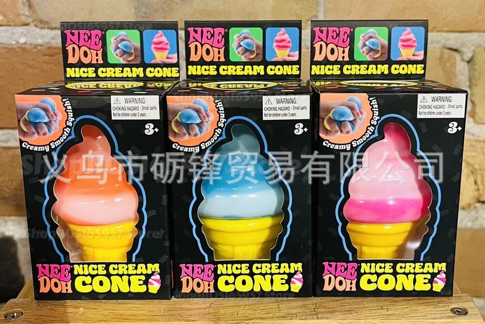 

Nee-doh Nice Cream Cone Colorful Ice Cream Shaped Sensory Stress Reliever Fidget Tool for Anxiety & Focus for Adults & Kids