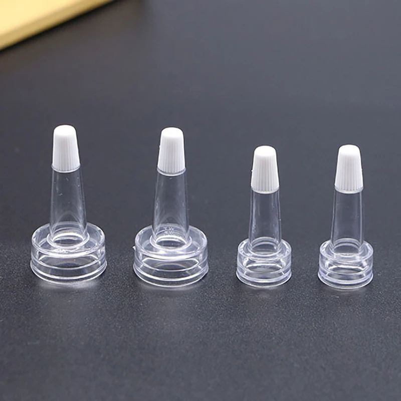 50Pcs/lots Mini Refillable Bottles Sample Empty Bottle With Cap, Trumpet Head Transparent Powder Filling Bottle Skin Care Tools