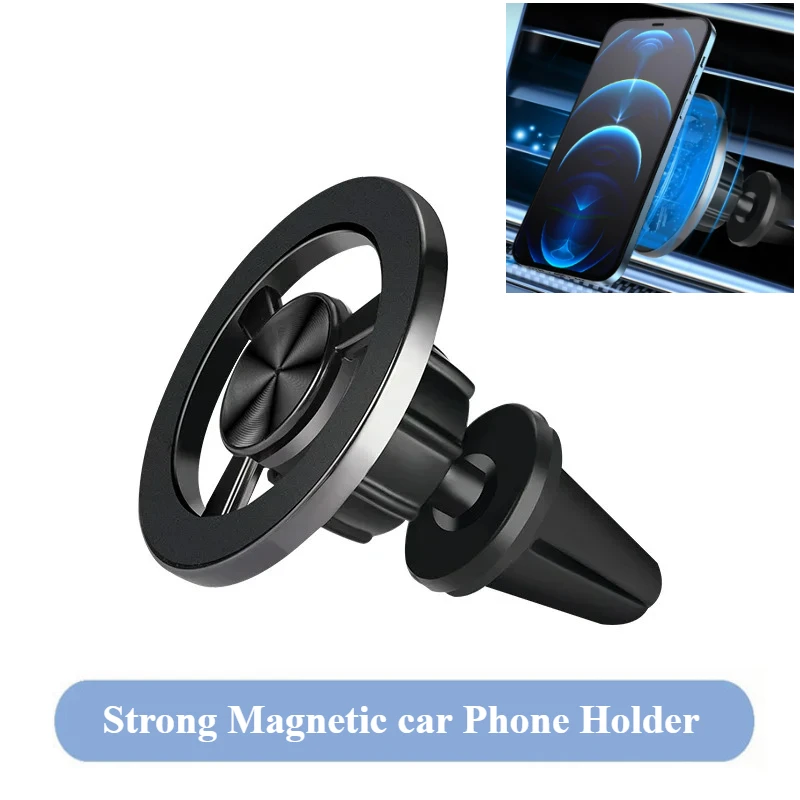 

Магнитный автомобильный держатель для телефона MagSafe с поворотом на 360 градусов для IPhone 14 13 12, автомобильный зажим для вентиляционного отверстия, крепление для мобильного телефона, подставка для телефона