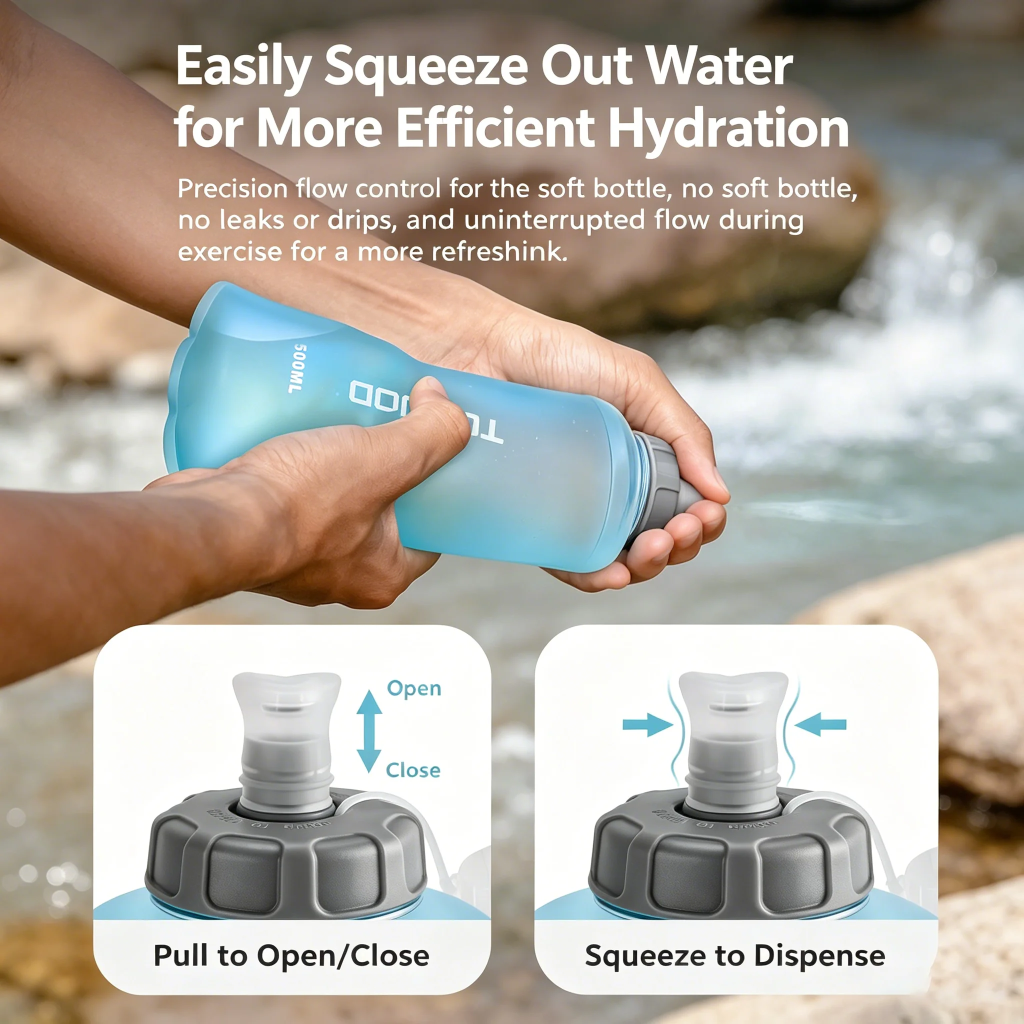 TOSUOD Sports Water Bottle 550ML Ultralight PP5 High Quality Bicycle Kettle Squeeze Bike Drink Cup