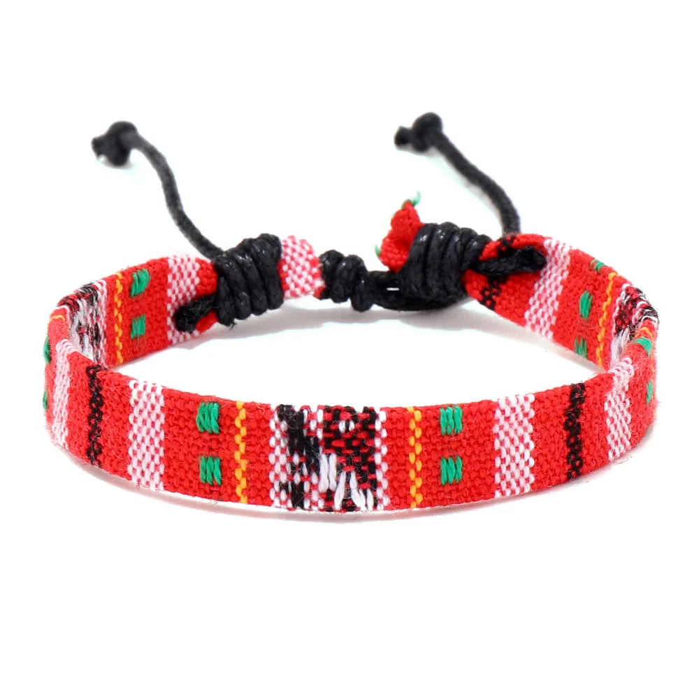 12-teiliges Set bunter Nepal-Armbänder für Damen, ethnische Stoffarmbänder, geflochtene Seilarmbänder, Herrenarmbänder, Boho-Sommer-Schmuckaccessoires – Detail 4