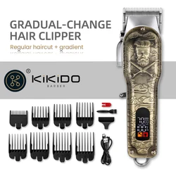 KIKIDO Electric Hair Clipper Professional Cordless Hair Trimmer USB Rechargeable Retro Hair Cutting Machine For Men KK-806