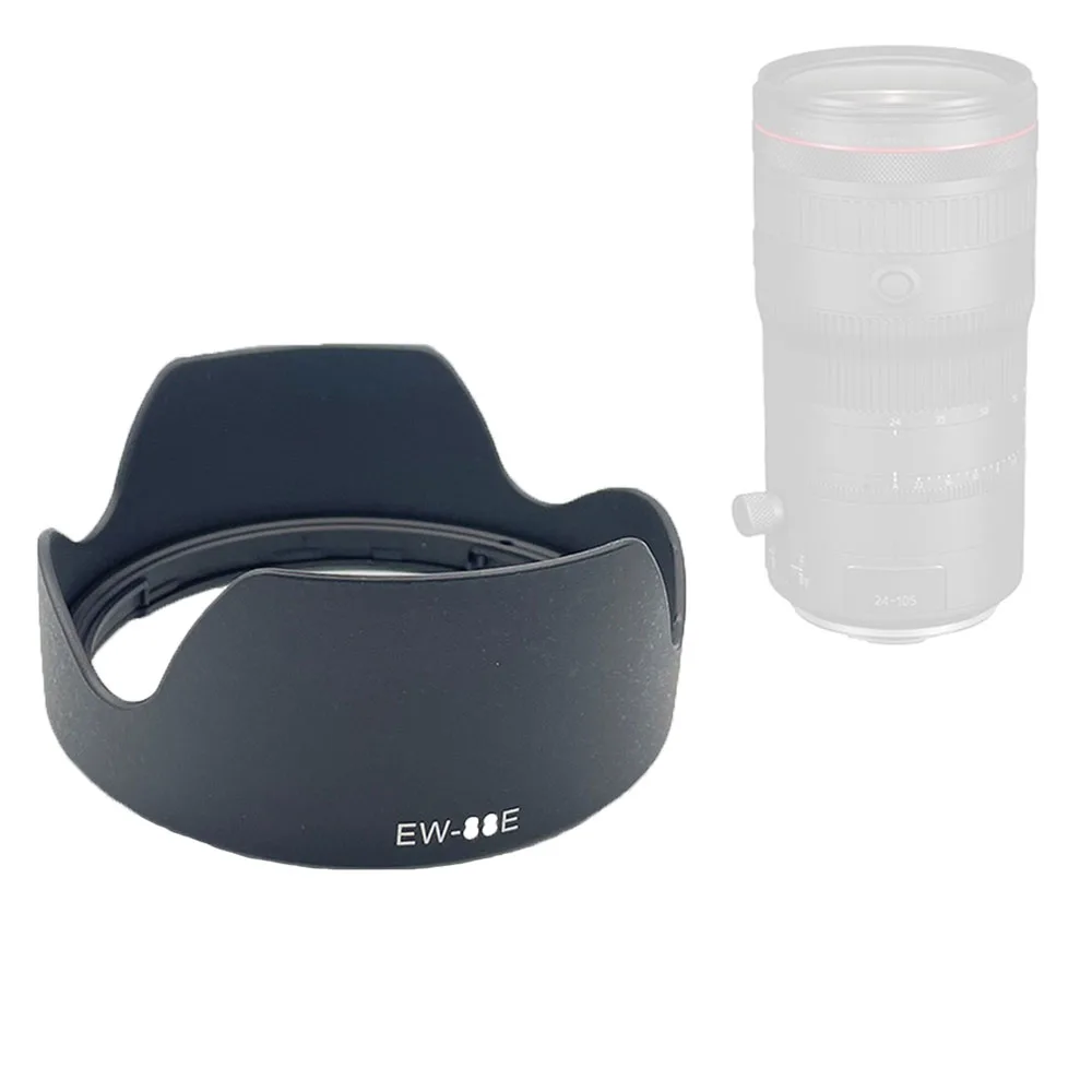 

EW-88E Lens Hood For Canon RF 24-70 f/2.8 /RF24-105mm F2.8 Petal Sunshade Light Shadow Hood Replacement Plastic Camera Accessory