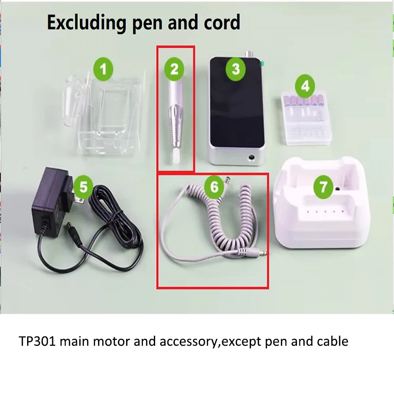 motor-for-tp301-nail-drill-desktop-rechargeable-manicure-machine-35rpm-polisher-pedicure-nail-equipment-coreless-handpiece