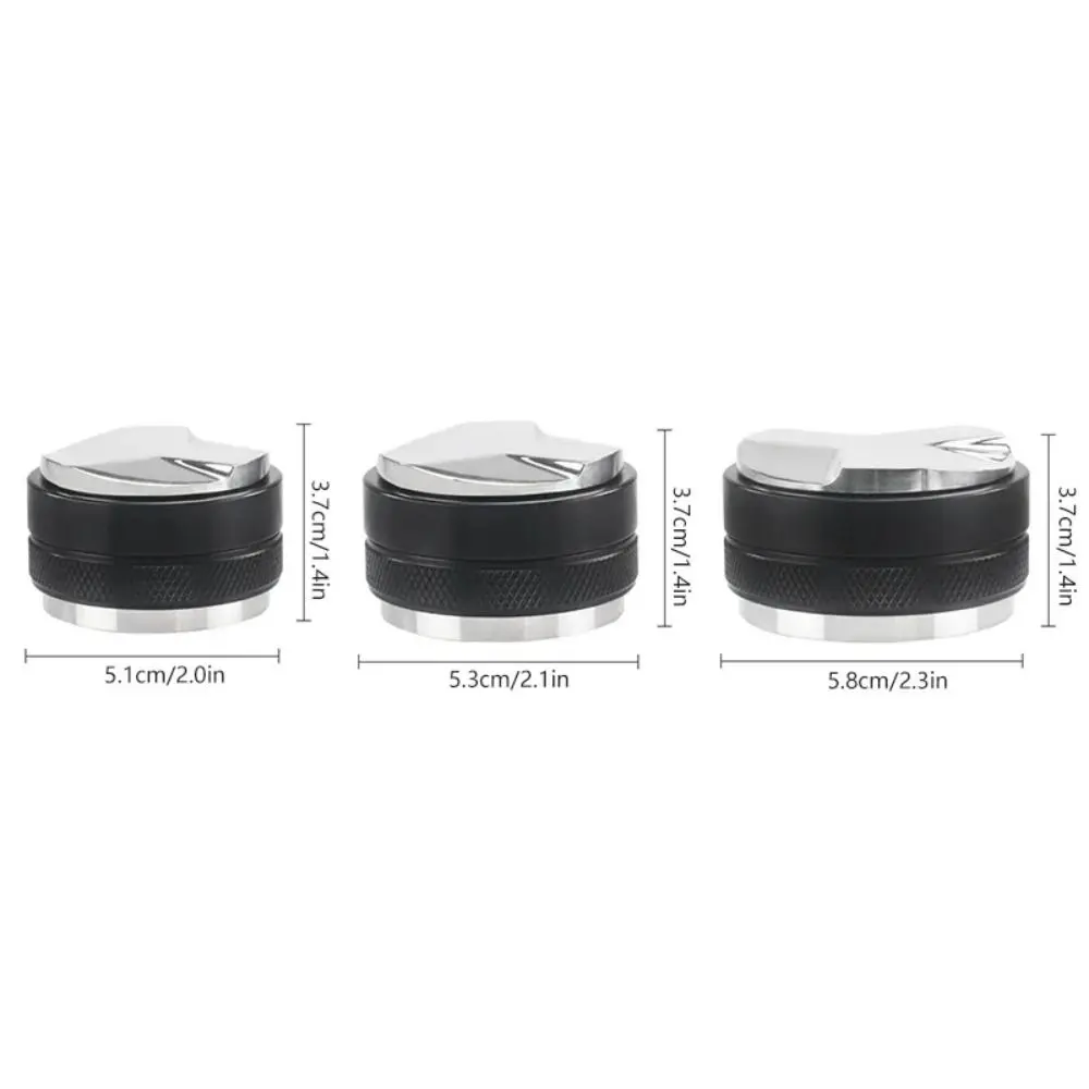 2-in-1 المزدوج رئيس القهوة مستوي 51/53/58 مللي متر قابل للتعديل عمق أداة توزيع الاسبريسو سبائك الألومنيوم المضادة للانزلاق #6