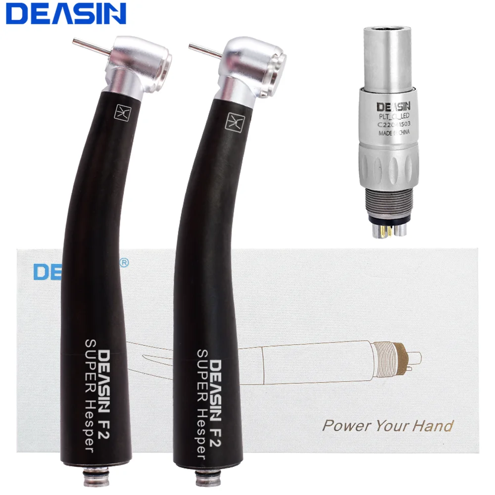 DEASIN Dental 45/standard/Torque Head Fiber Optic Handpiece Air Turbine Ceramic Bearing Dentist Tool Compatible for NSK coupler