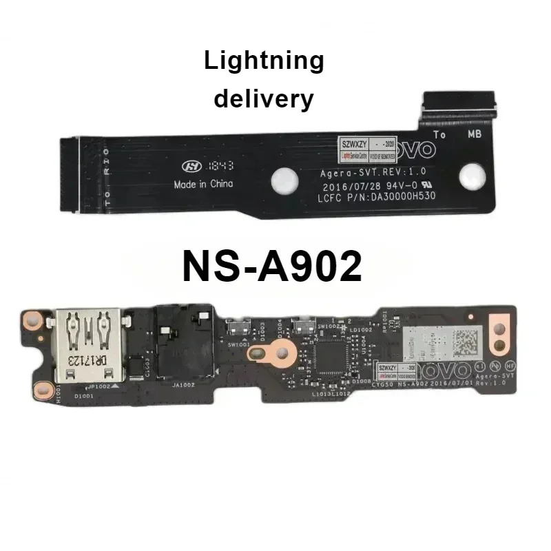 For Lenovo Yoga 910 yoga 910-13ikk laptop USB audio board with cable cyg50 NS-A902 da30000h530 5c50m35023