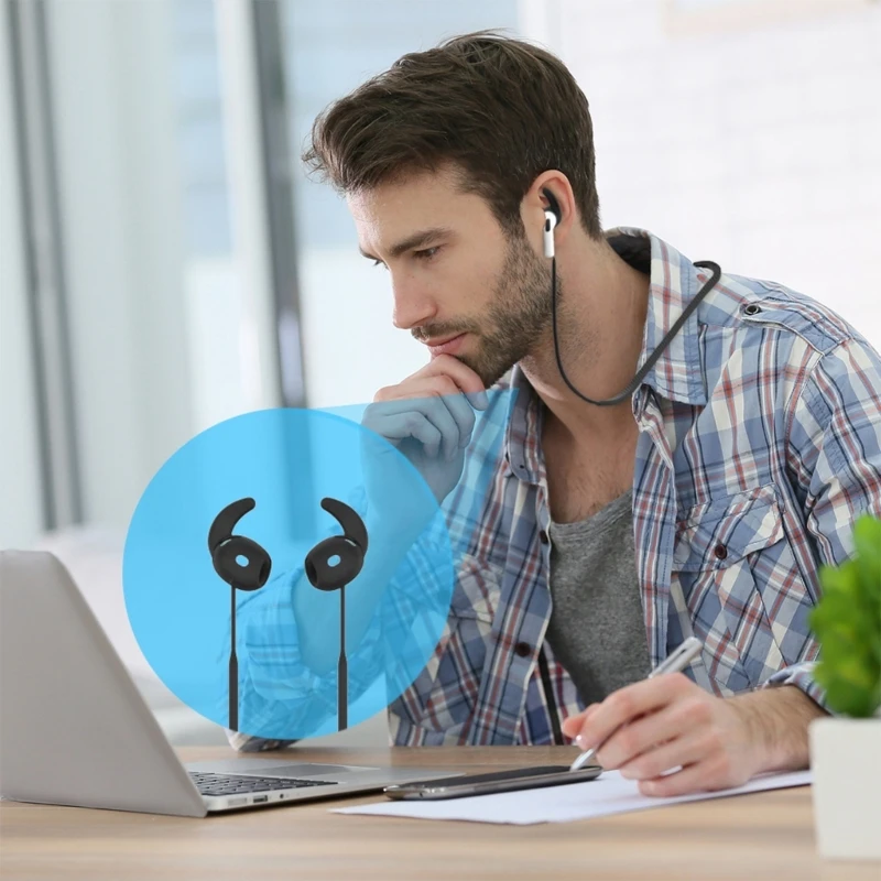 Cómodas correas antipérdida silicona, Cable cuerda para cuello, adecuado para Air Pods, 4 auriculares, Cordón