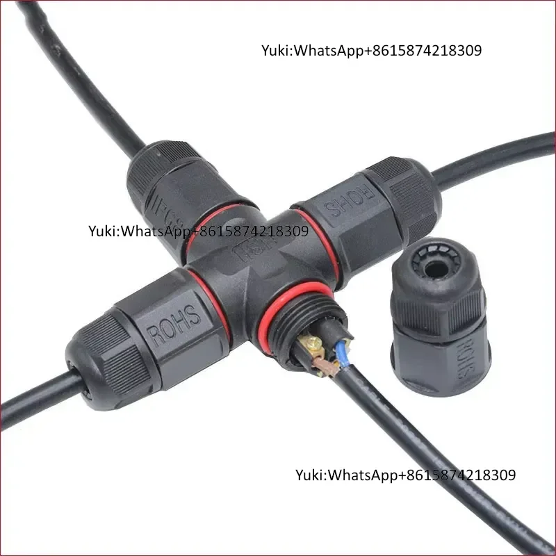IP68 Waterproof Cable T Tap Electrical Connector 4-Pin Outdoor Sealed Retardant Junction Box LED Light Power Wiring 5-10mm - view 5