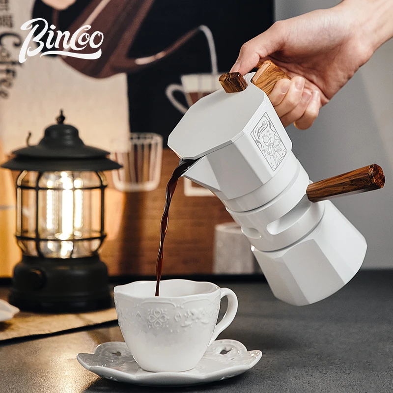 Bincoo Vintage Moka Pot Nespresso Cafetera Coffee Pot Constant Temperature Cafeteira Coffee Accessories Italian Coffee Macine