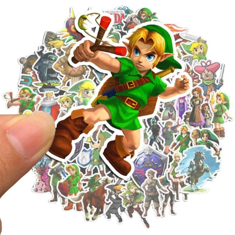 50pcs The Legend of Zelda Graffiti Sticker Water Cup Luggage Laptop Mobile Phone Skateboard Stationery Decorative Sticker