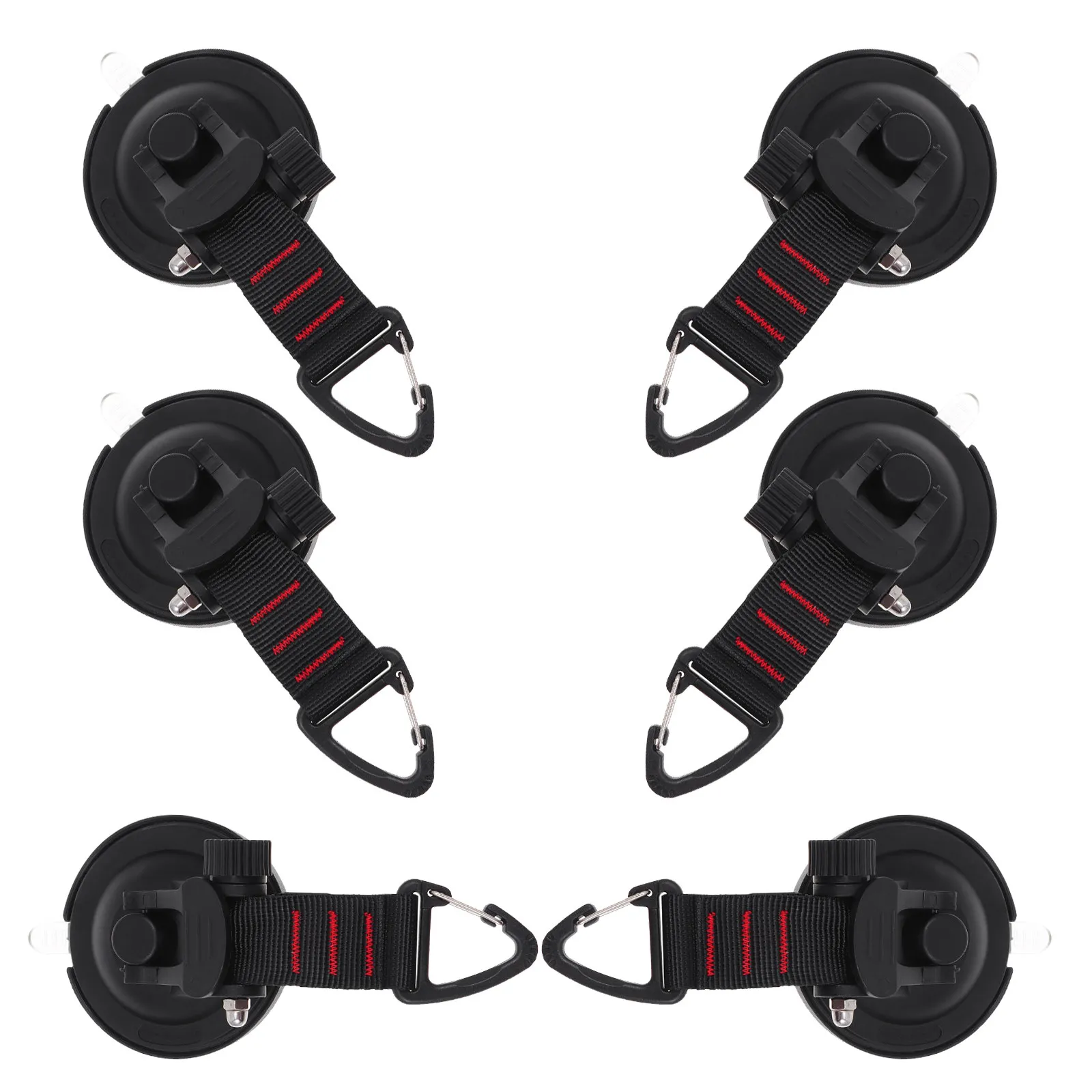 

6Pcs Heavy Duty Suction Cup Anchor Strong Suction Hooks Rotating Locking for Rv Awning Car Tent Tie Down Canopy Camping