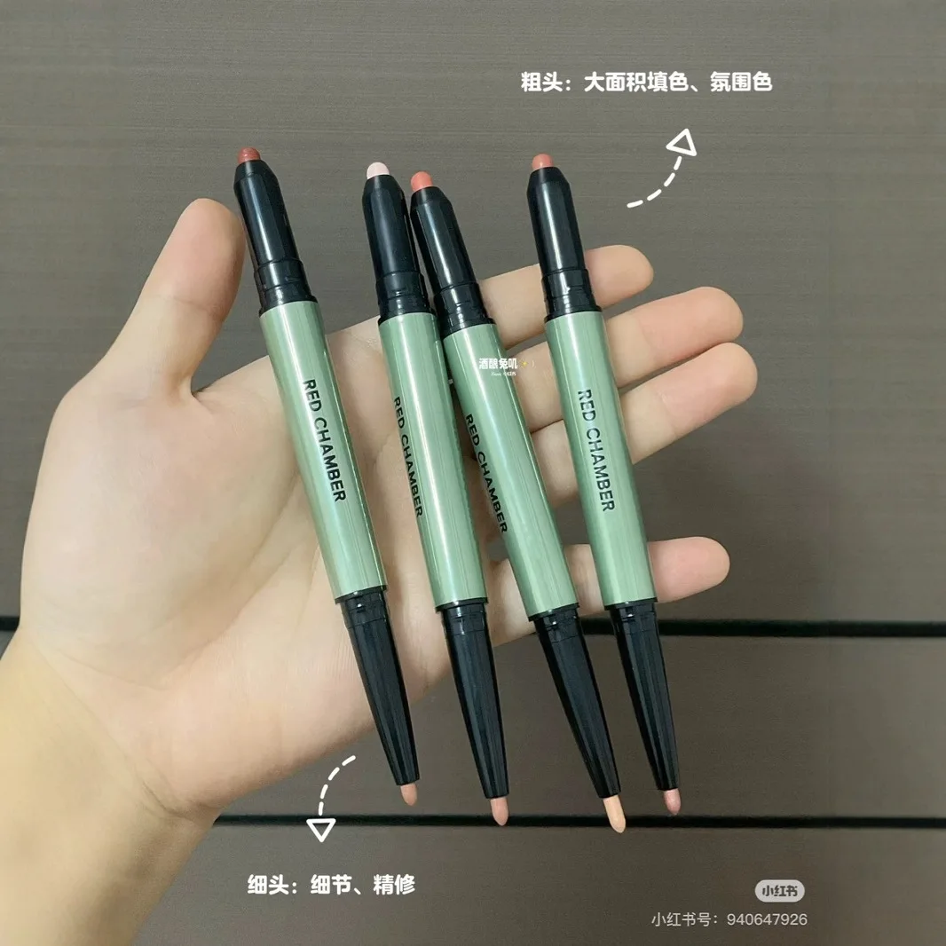 REDCHAMBER Lip Liner Rossetto opaco velluto a doppia testa Rossetto blush multiuso Matita labbra perlescente a lunga durata