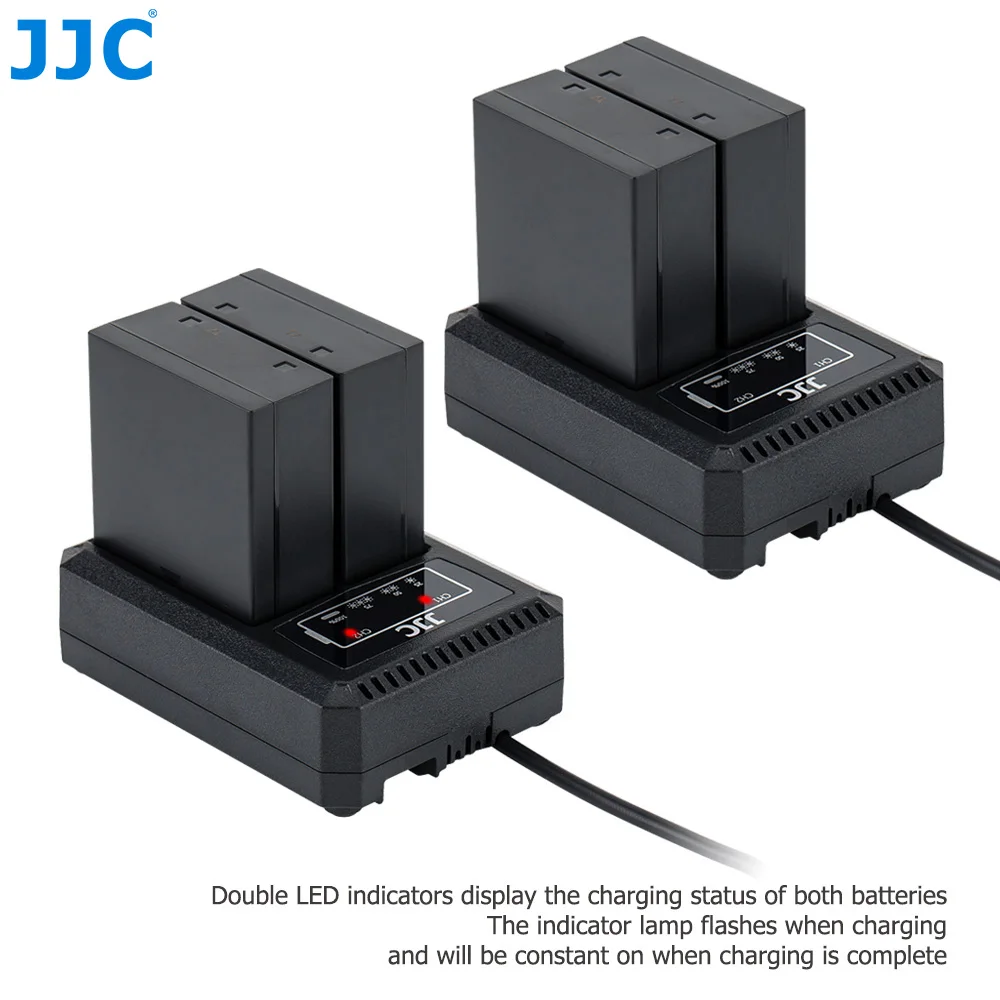 JJC BLH-1 Camera Battery Charger USB Dual Slots for Olympus OM-D E-M1 Mark III, OM-D E-M1 Mark II, OM-D E-M1X Cameras OMD EM1 II