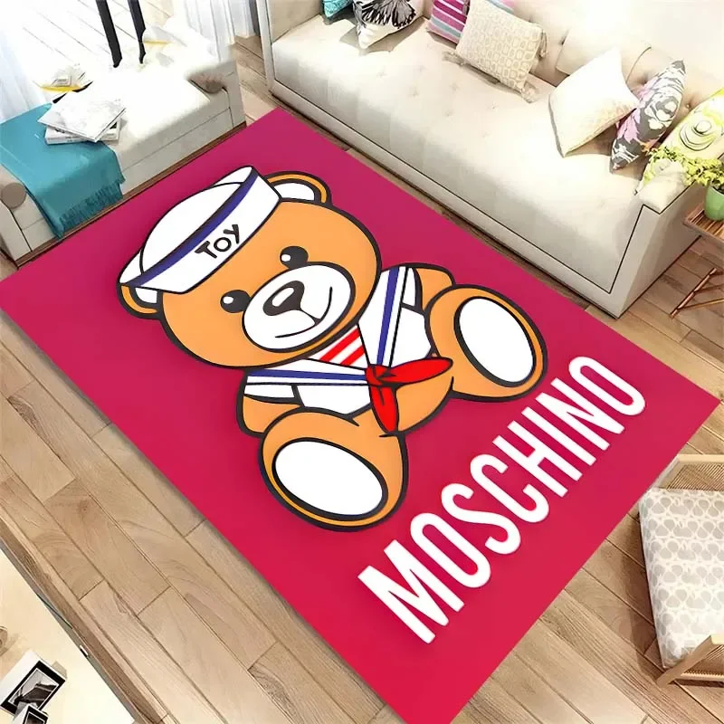 3D M-Moschinos logo Printed Carpet Living Room Bedroom Carpet non-slip Door Mat home bedroom decor outdoor rug Birthday Gift