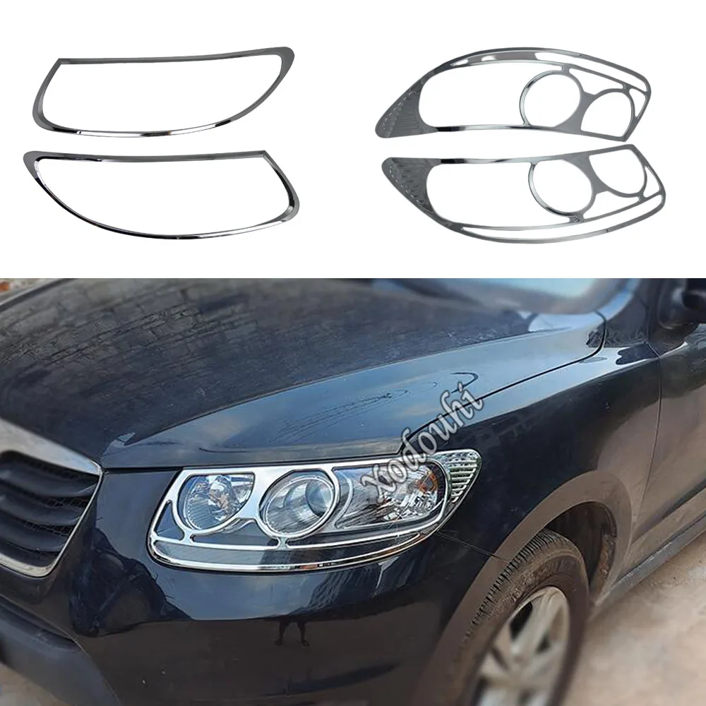 

Накладка на фару (хром, ABS) для Hyundai Santa Fe 2006-2012