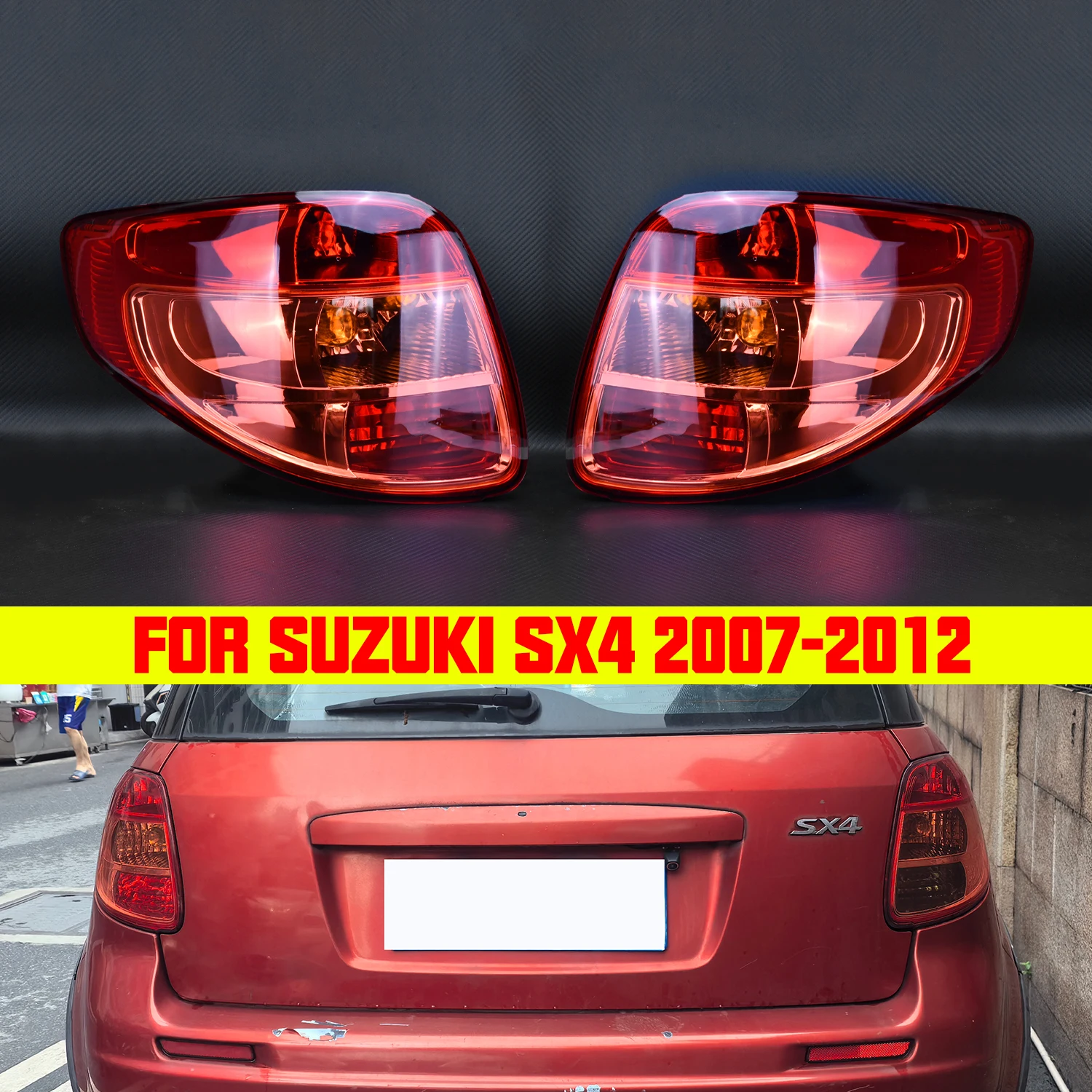 

X-T для Suzuki SX4 Hatchback 2007 2008 2009 2010 2011 2012 Автомобильный задний фонарь в сборе Стоп-сигнал Стоп-сигнал Хвост с лампочкой Новый