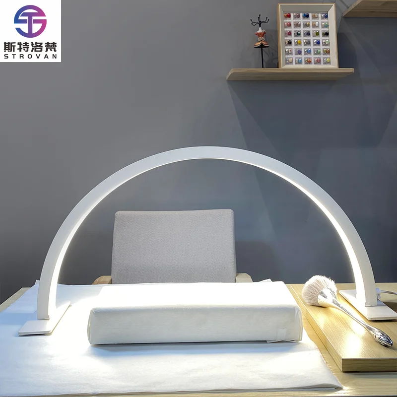

STLF LZS Wholesale Custom Logo OEM Nail Supplies Half Month Led Nail Lamp Diamond Nail Table Light Lamp Manicurist Tools Salon F