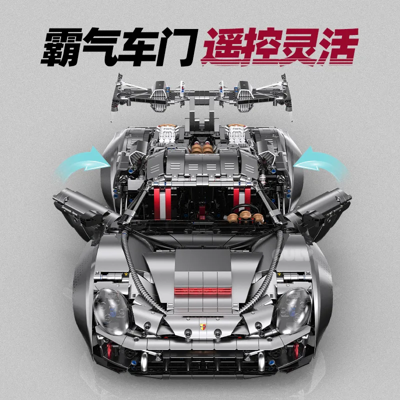 New 10629 4306pcs MOC Technical 1:8 Remote Control Sports Car Building Blocks Model Bricks Toys for Boys Birthday Gift Set