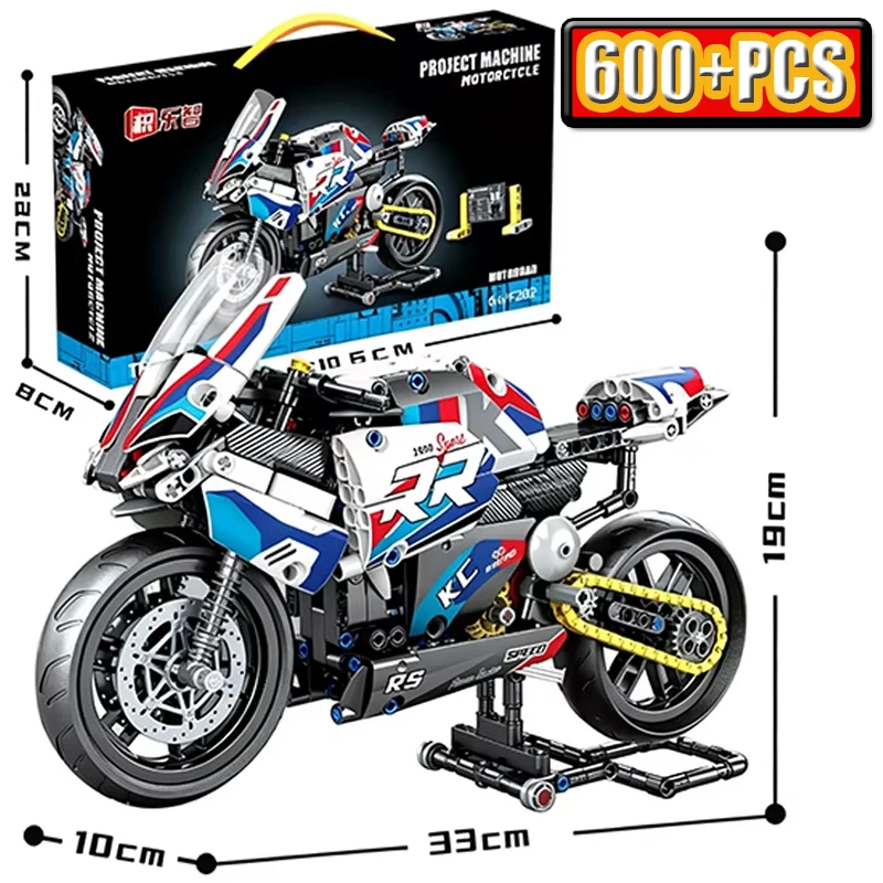 

MOC Creative Mechanical Motorcycle DIY Assembly Building Block Simulation Model Motorcycle Ornament Puzzle Toy Birthday Gift