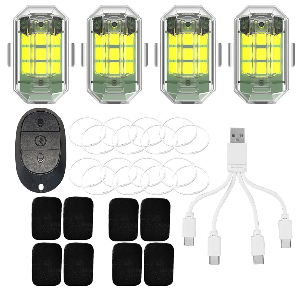 

4 шт., беспроводная лампа-Стробоскоп M3 с микро-USB