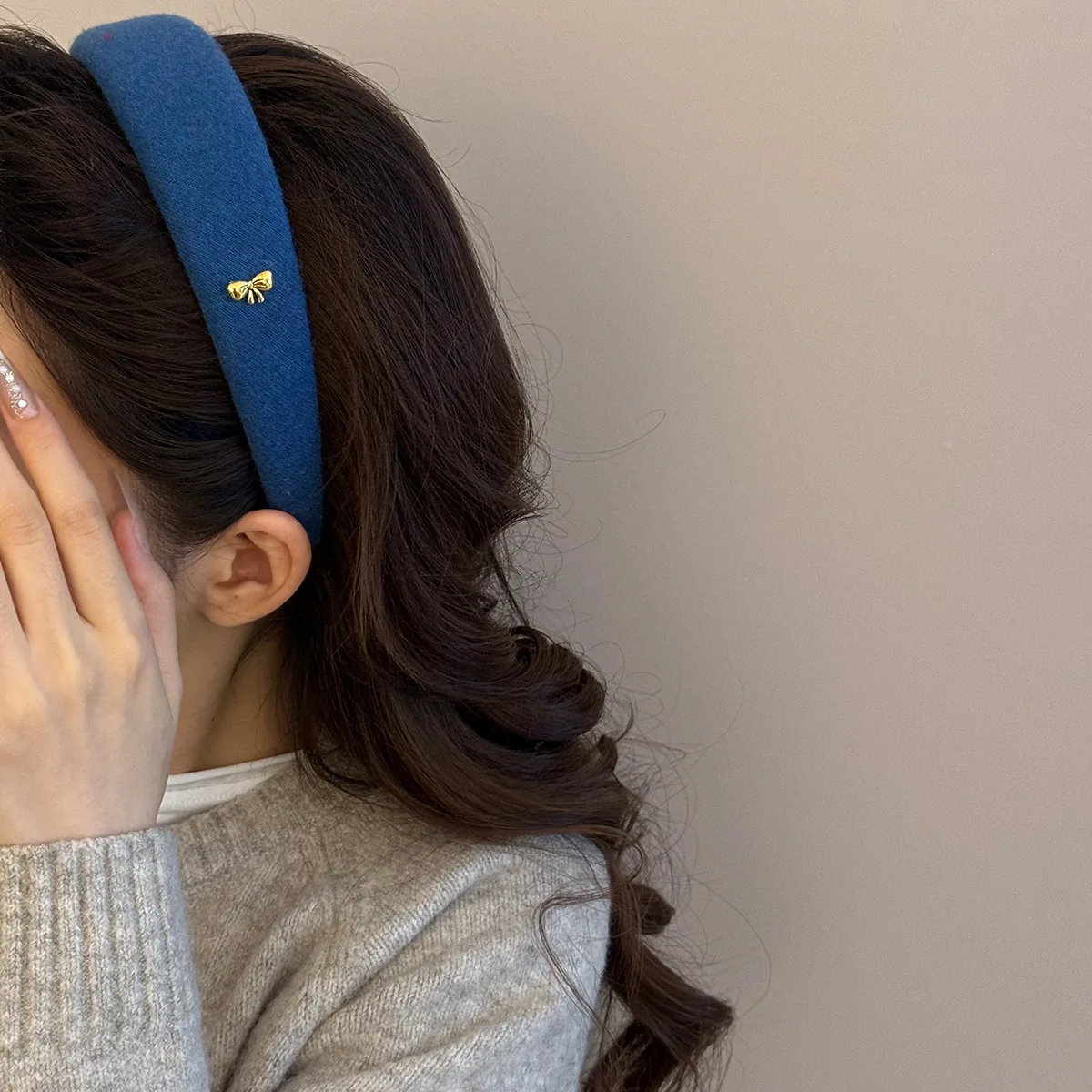 

Korean autumn winter headband for girl women 2025 new fashion accessories band fascinators elegant Headdress vintage Hoop adults