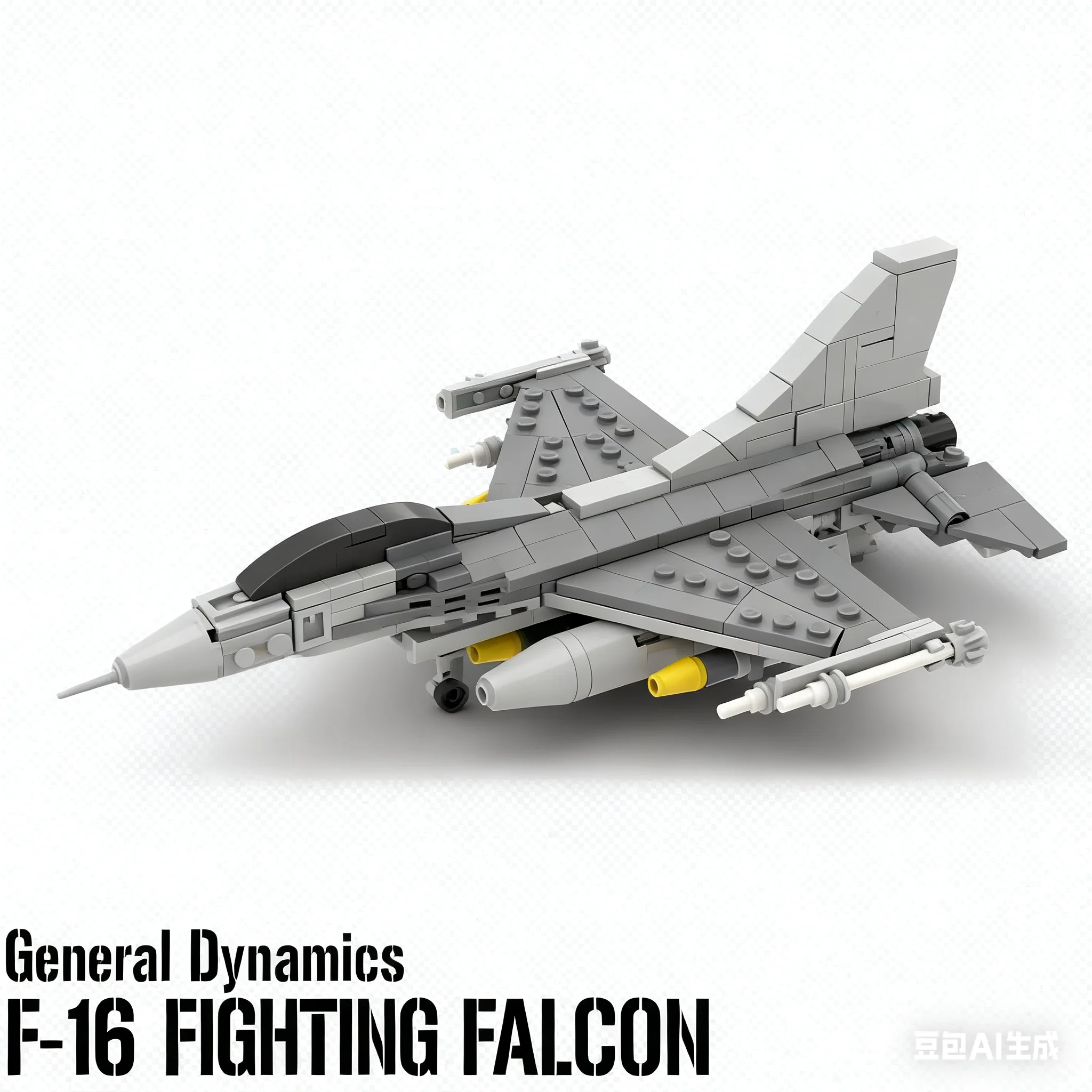 

NEW 357PCS MOC Model General Dynamics F 16 Fighting Falcon 1 70 Scale DIY Assembly Building Blocks Birthday Gift Display Home