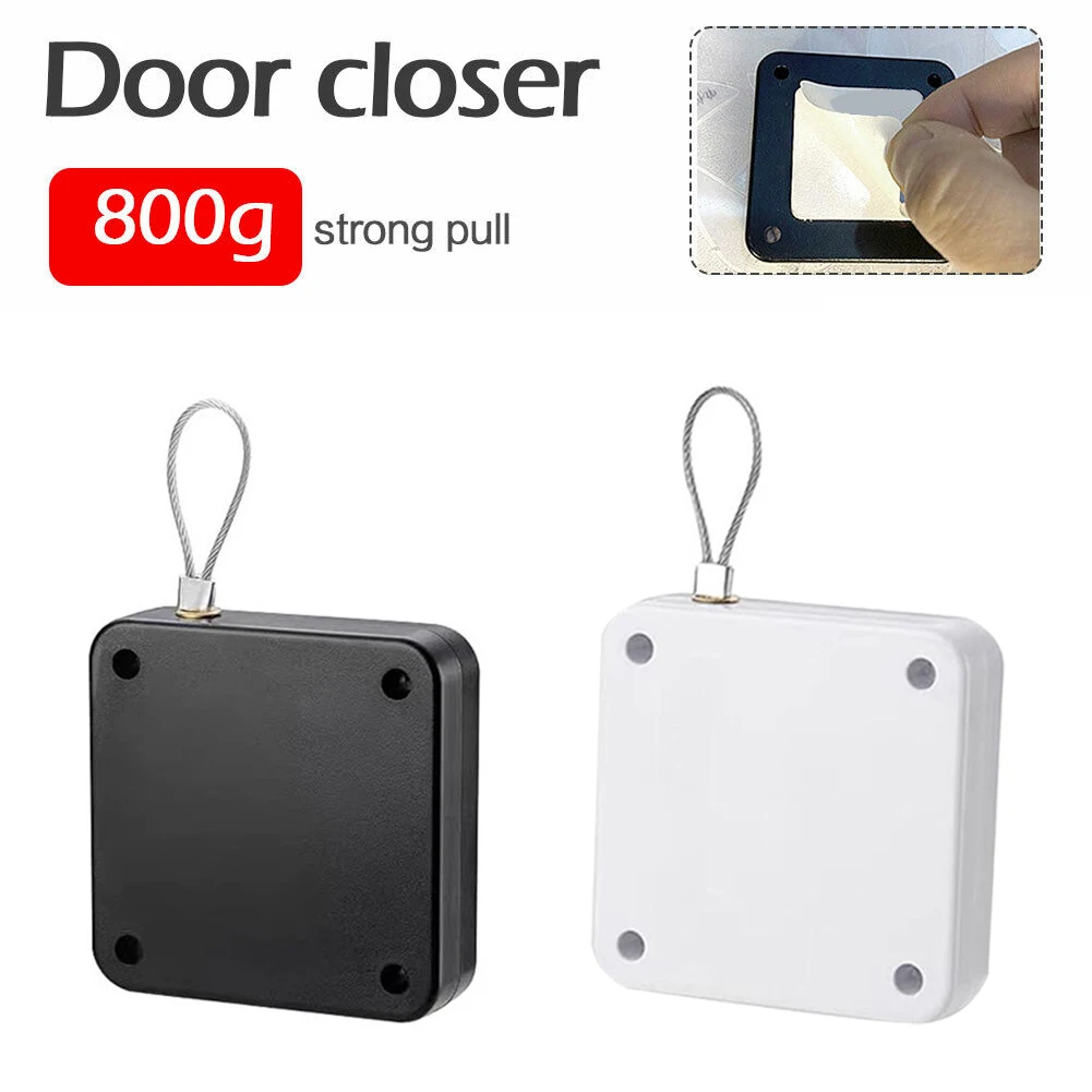 

Hook Door Closer Stainless Steel Telescopic Wear-resistant 1.2 Meters Automatic Household Punch-free Small Size