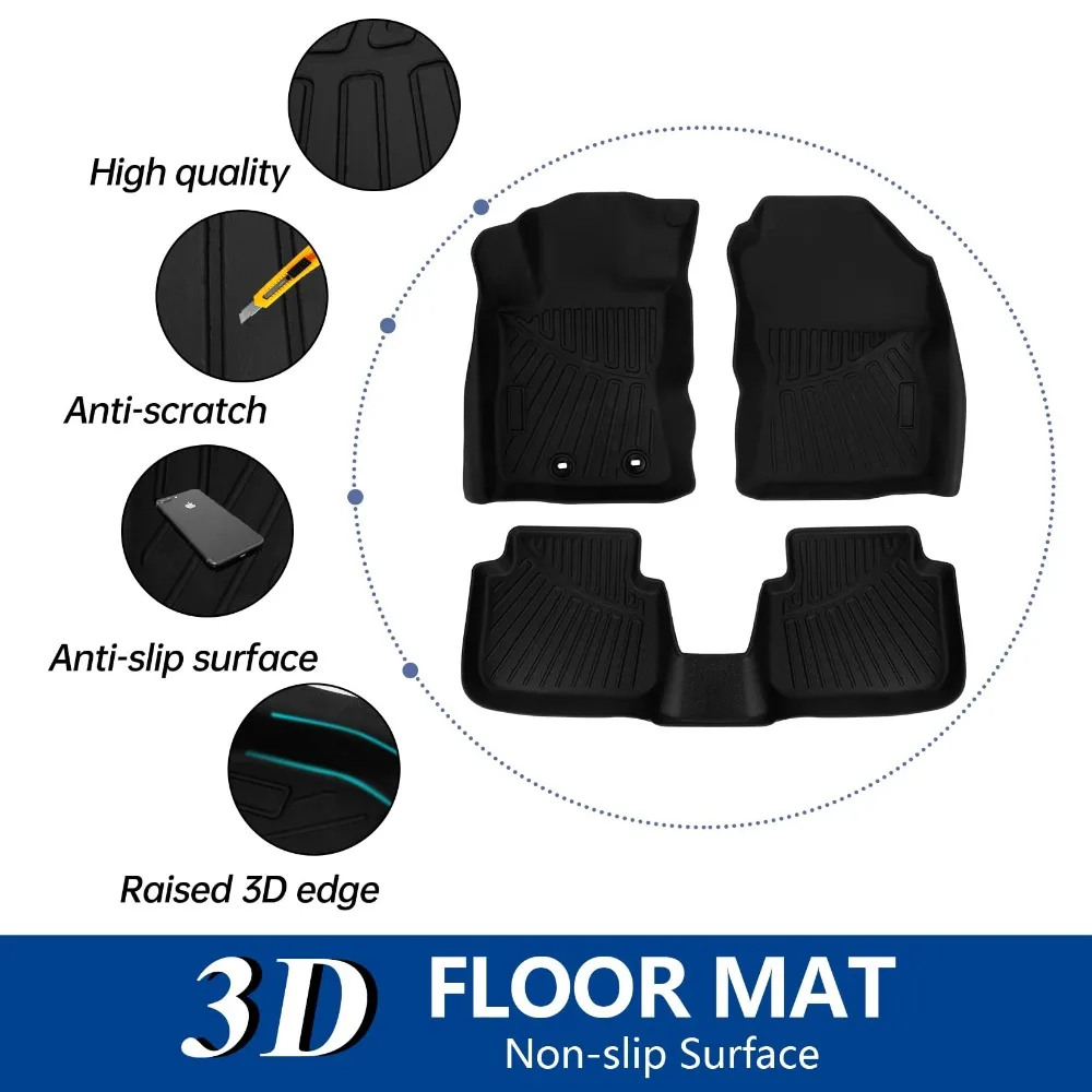 Car Floor Mats TPE For Subaru Crosstrek 2024 All Weather Floor Mats 3D Car Mats Floor Liners Waterproof