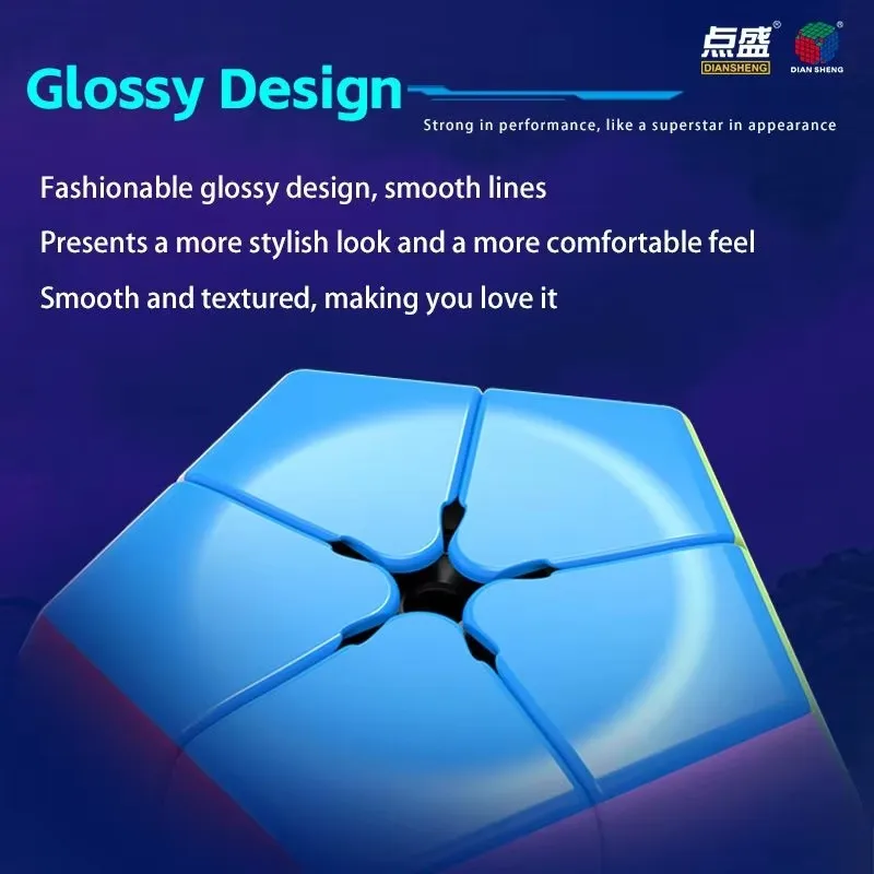 [JudyCube] DianSheng Kilominx M 자기 Megaminx 스티커 없는 퍼즐 매직 큐브 갤럭시 시리즈 - 스피드큐빙 대회 준비 완료